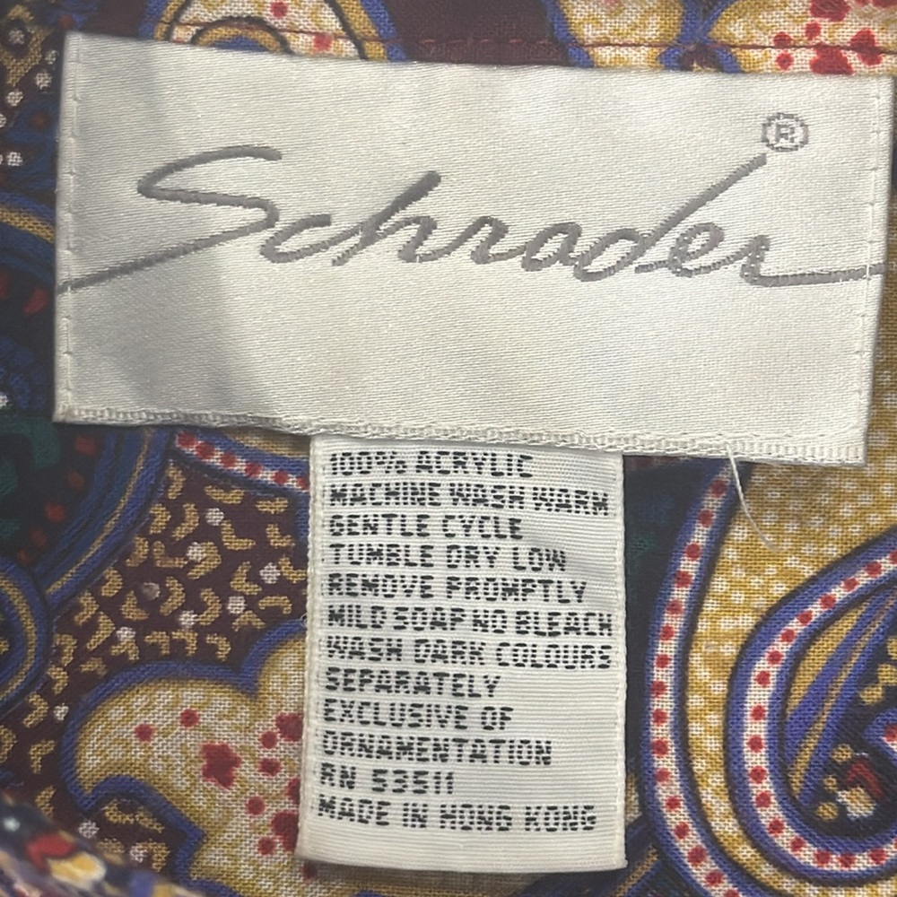 Vintage 80s Schrader Paisley Secretary Dress - Picture 11 of 17